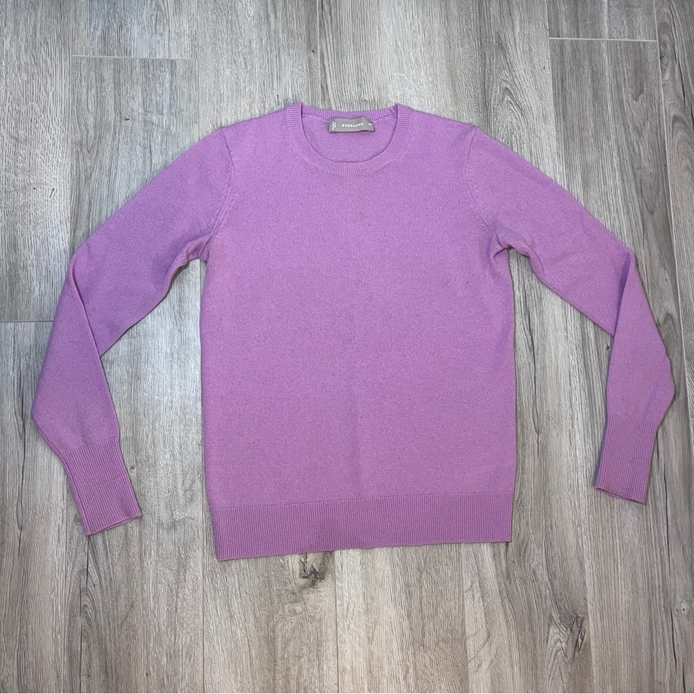 Everlane The Cashmere Crew Sweater Mauve Pink